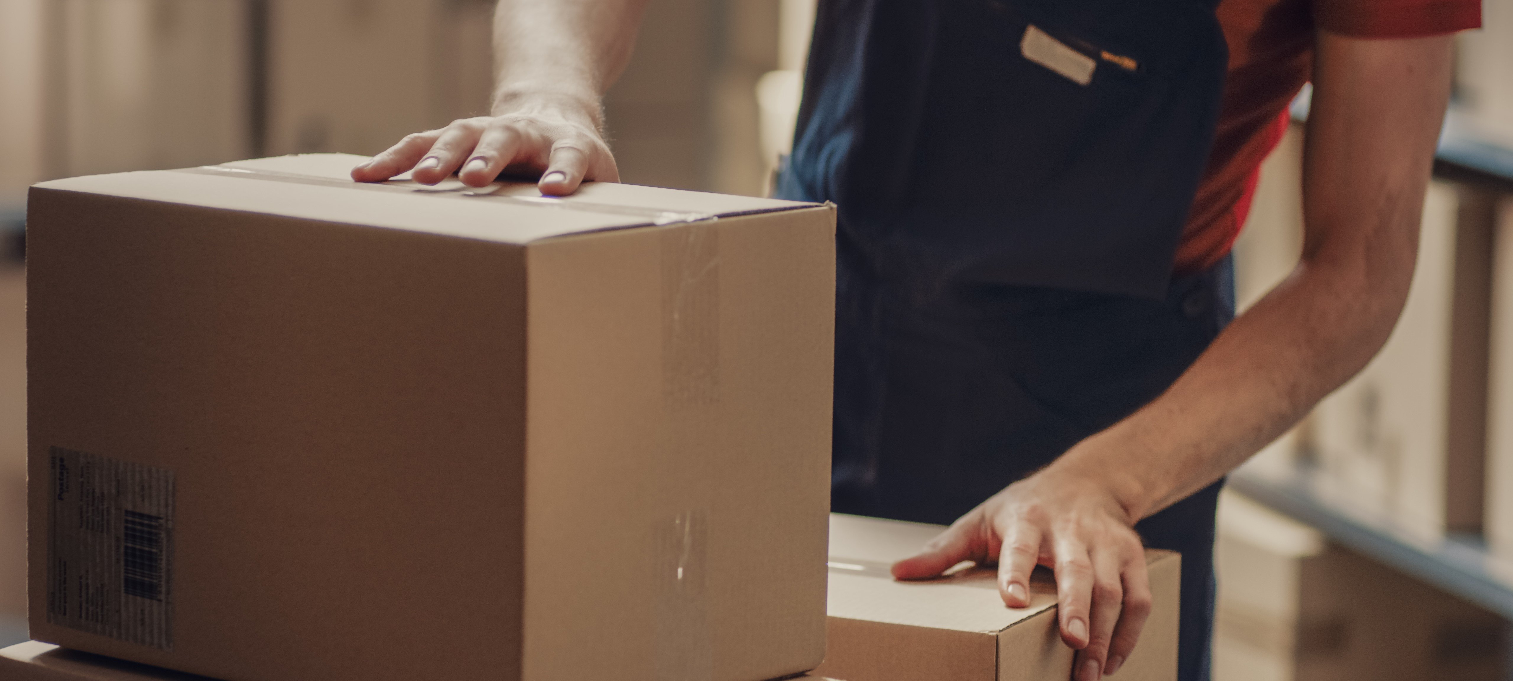 worker with box