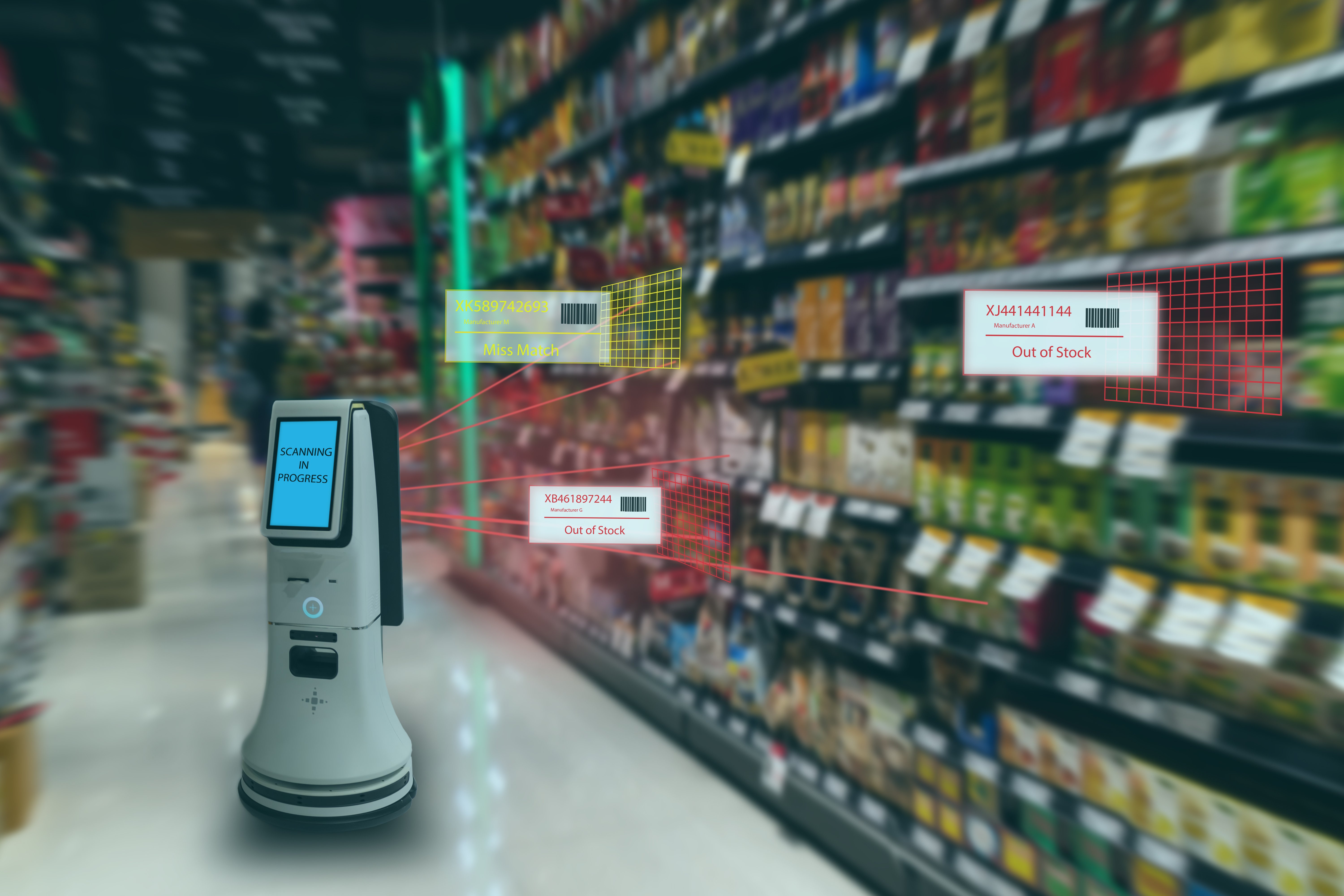 Photo AI retail robot