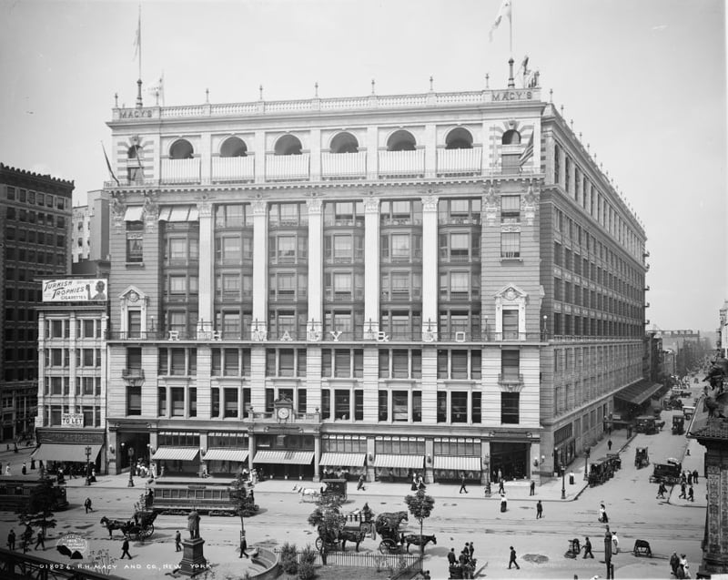 Vintage photo of Macy's store 